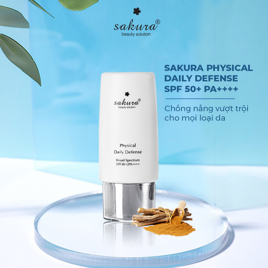 Nhũ tương chống nắng vật lý Sakura Daily SPF 50+ PA ++++ 30g