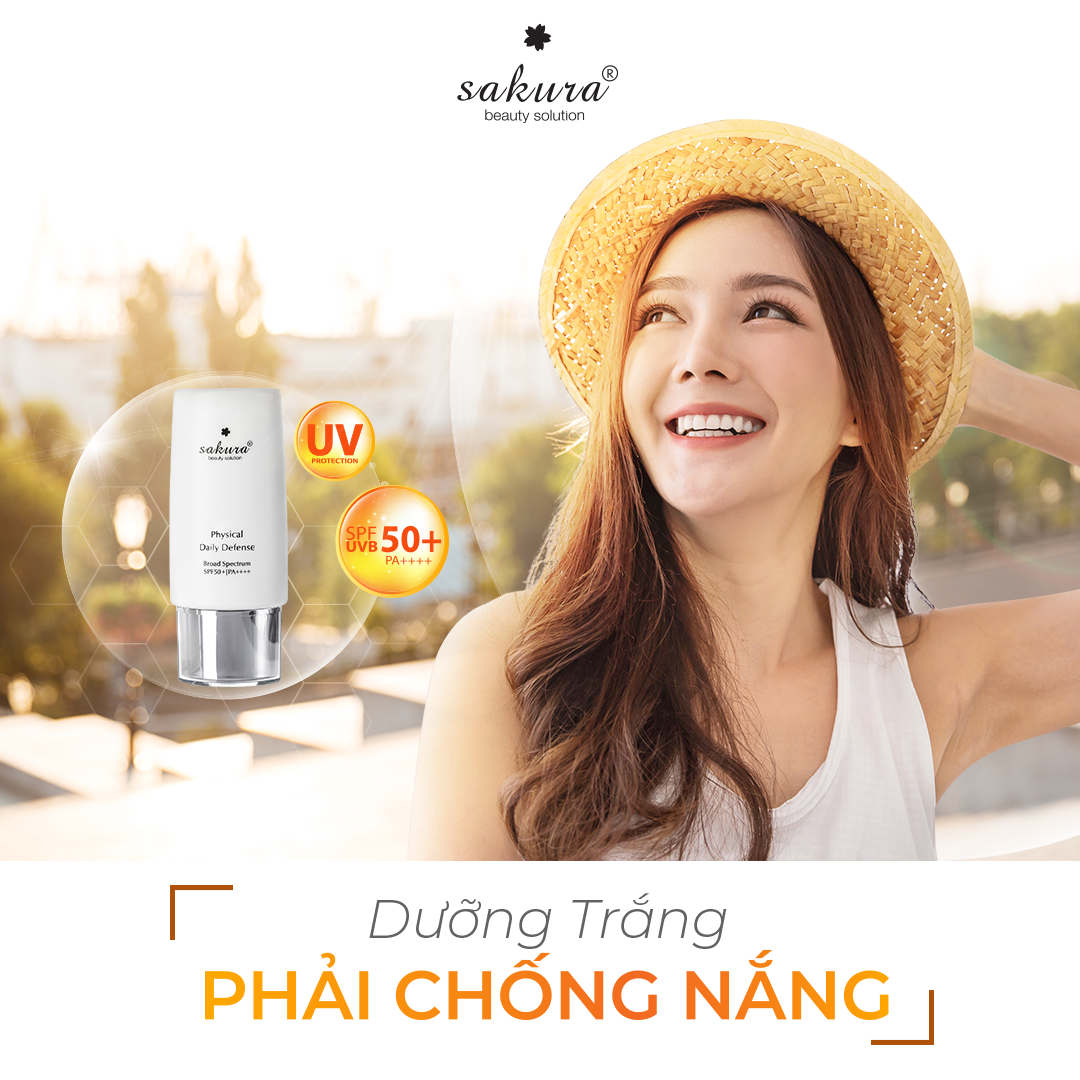 Nhũ tương chống nắng vật lý Sakura Daily SPF 50+ PA ++++ 30g