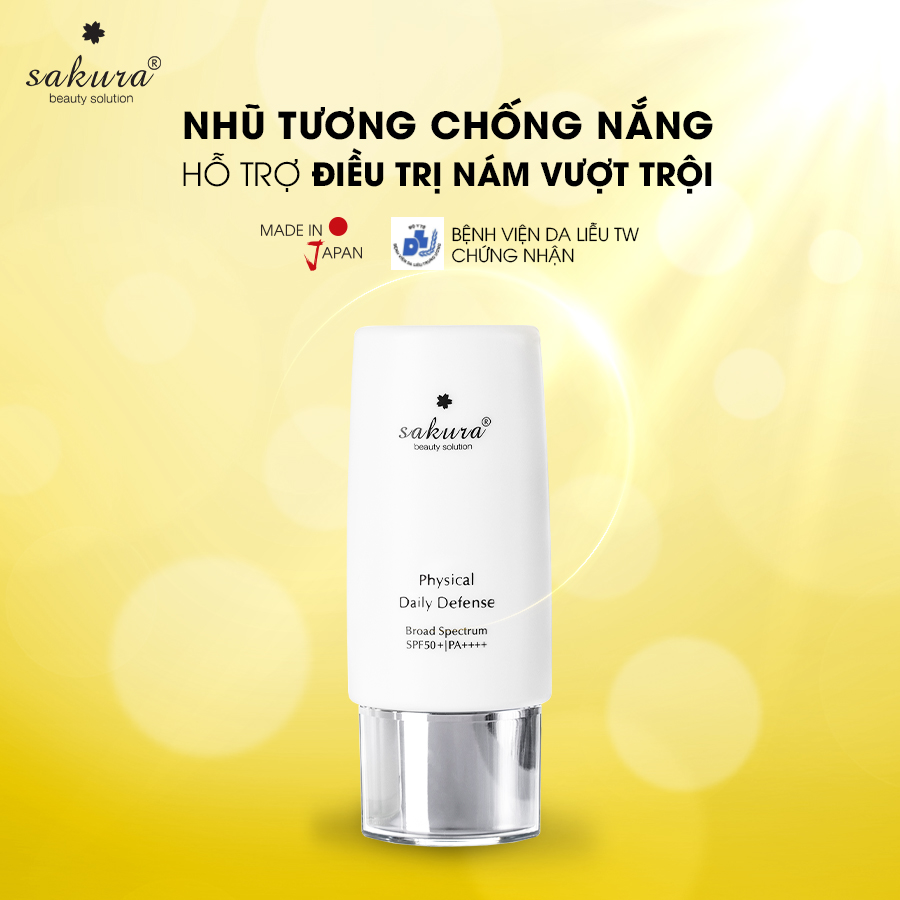 Nhũ tương chống nắng vật lý Sakura Daily SPF 50+ PA ++++ 30g