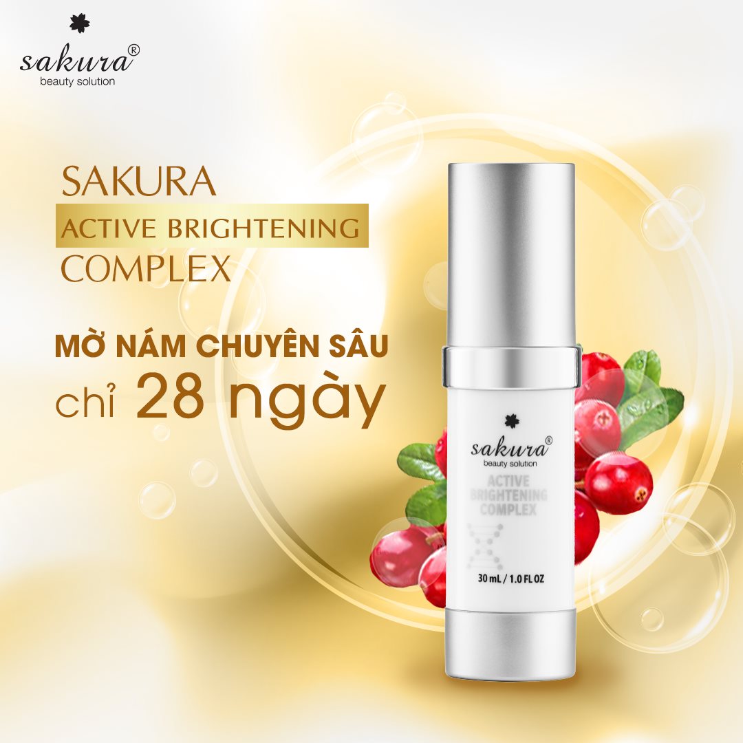 ENZYME GIẢM THÂM NÁM DƯỠNG TRẮNG DA SAKURA ACTIVE BRIGHTENING COMPLEX