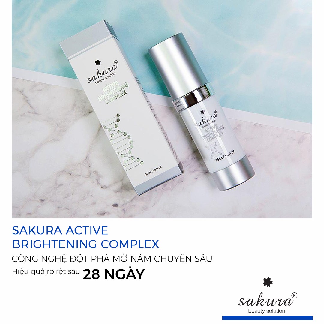 Kem giảm nám, mờ thâm, dưỡng trắng Sakura Active Brightening Complex