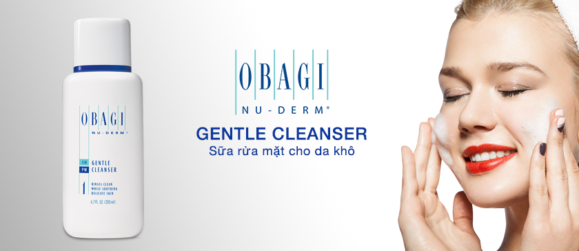 Sữa rửa mặt cho da khô Obagi Nuderm Gentle Cleanser