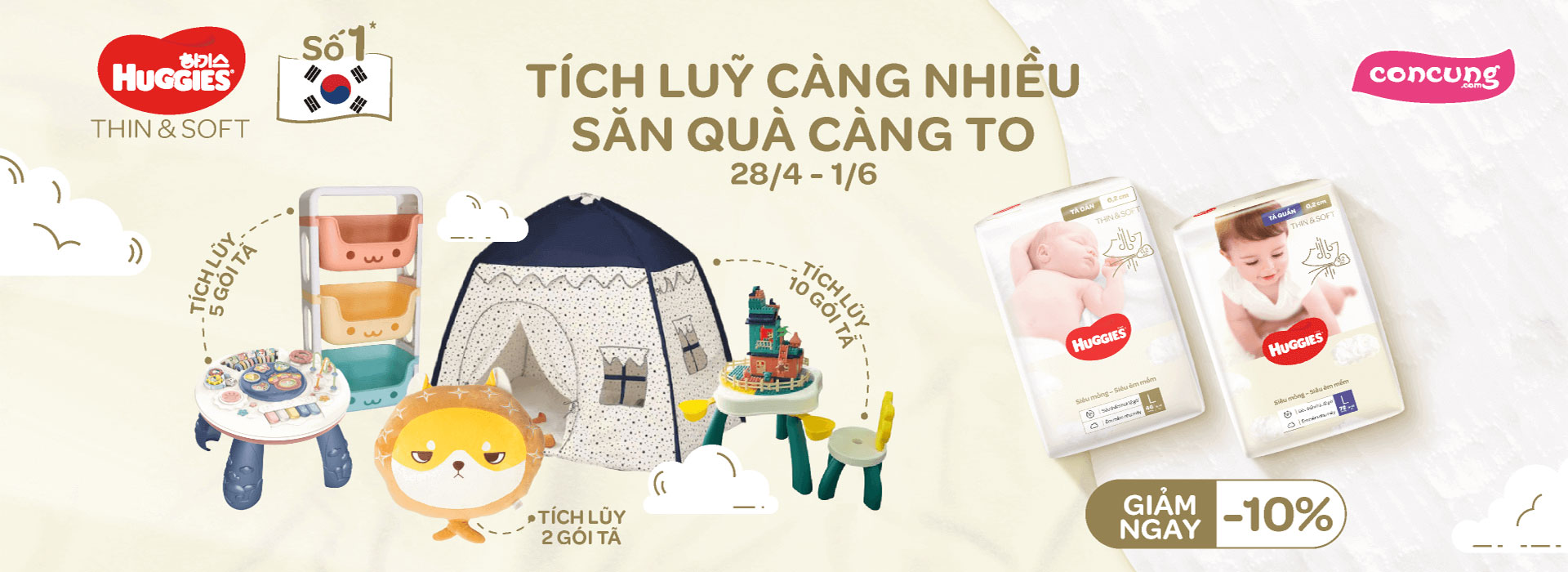 Gấu bông Huggies