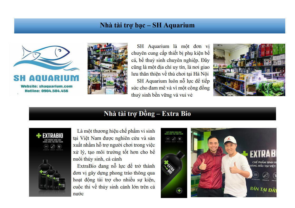 Sen Aquatic - Nhà tài trợ Vàng cho Cuộc thi bể Biotope và Thủy sinh qua ảnh tại Hà Nội