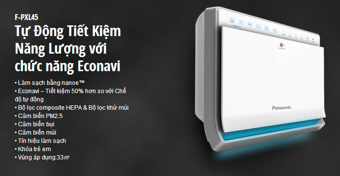 Máy lọc không khí gắn tường Panasonic F-PXL45