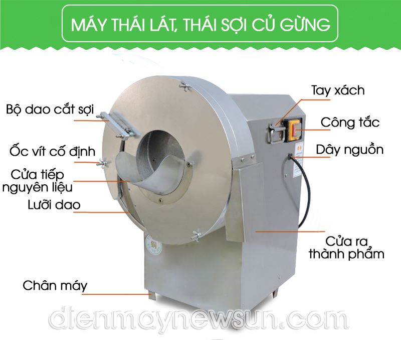 Máy thái lát sợi măng tươi