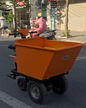 Xe điện chở vật liệu xây dựng, xe rùa điện