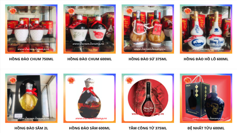 Các loại rượu hồng đào