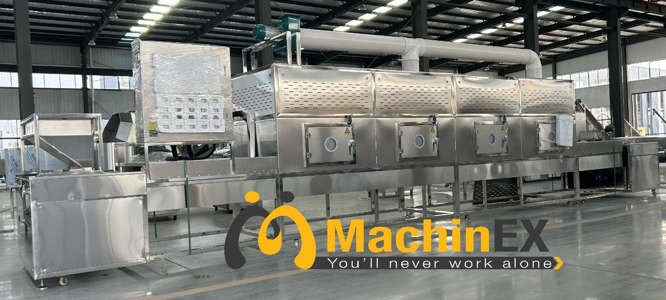 hệ thống sấy vi sóng băng tải công nghiệp