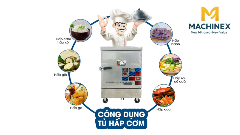 Lợi ích của tủ hấp cơm công nghiệp Machinex