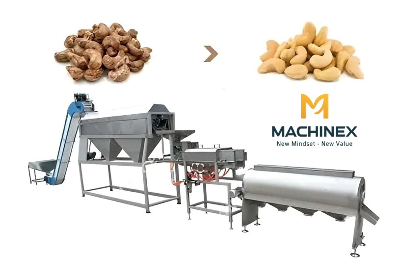 máy bóc vỏ hạt điều
