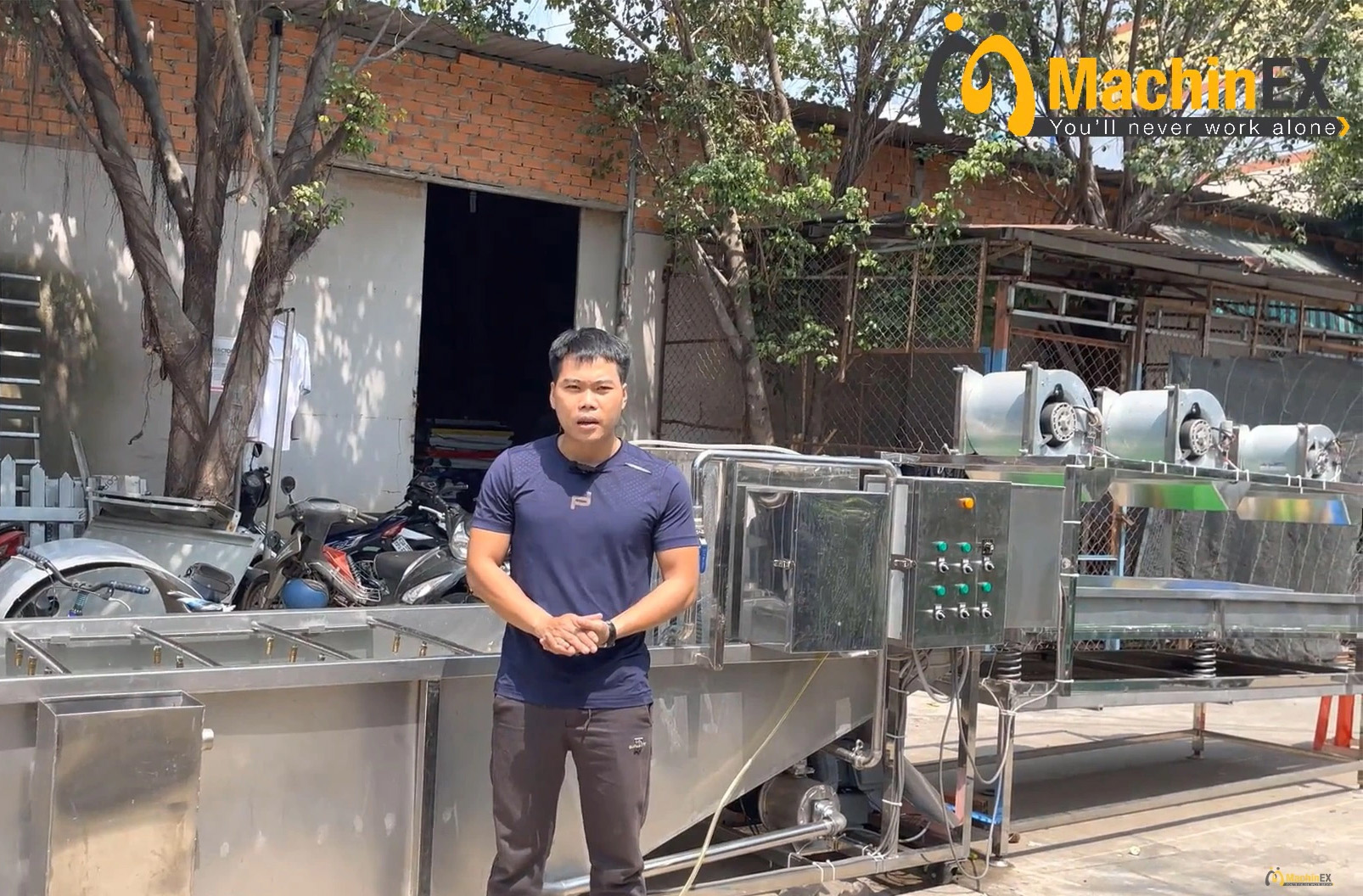 máy rửa trái cây công nghiệp machinex