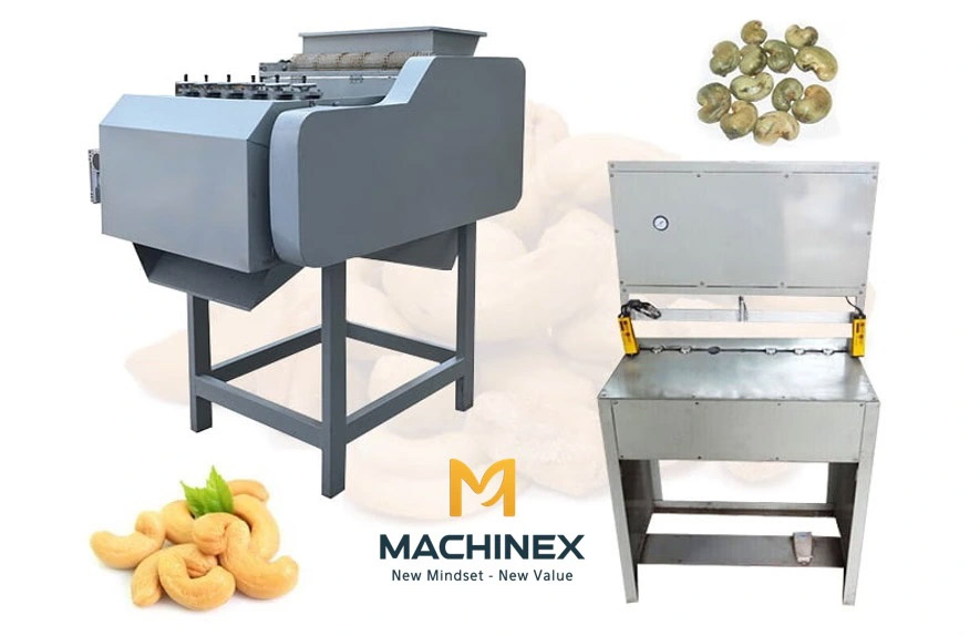 hệ thống máy bóc vỏ hạt điều