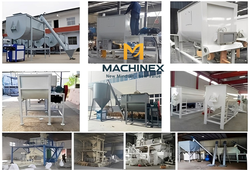 máy trộn nằm ngang machinex