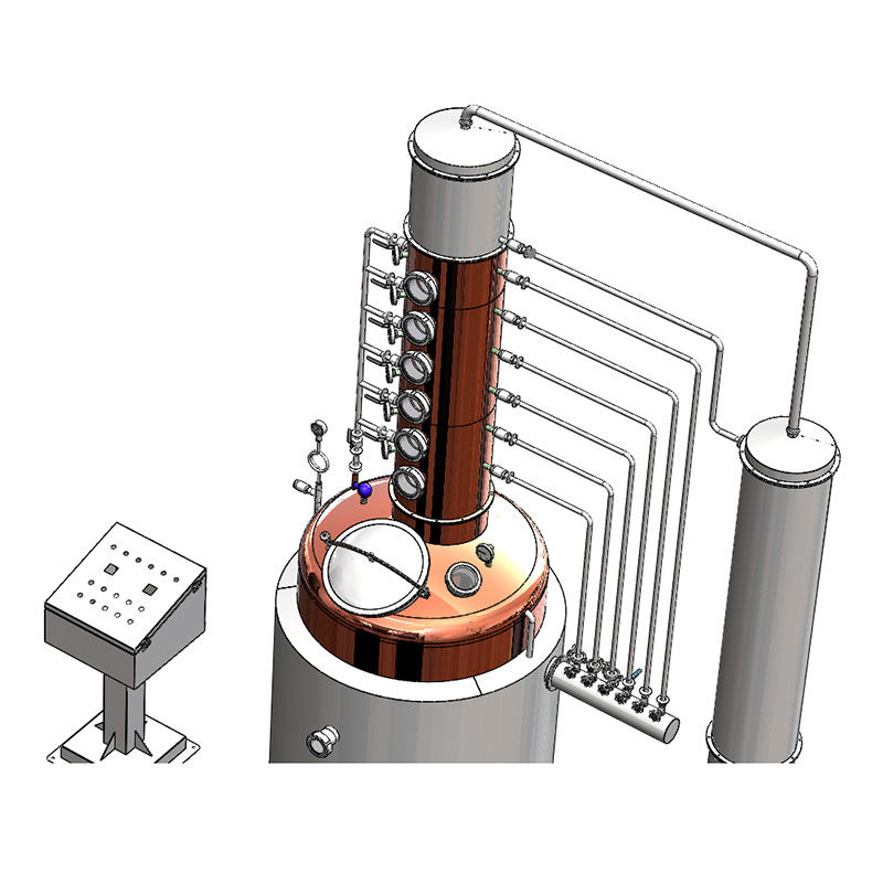 Cấu tạo của tháp chưng cất rượu