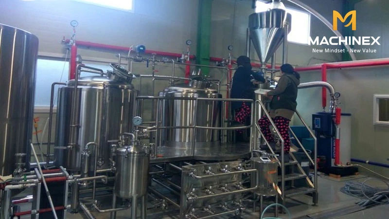 thiết bị trong dây chuyền sản xuất rượu
