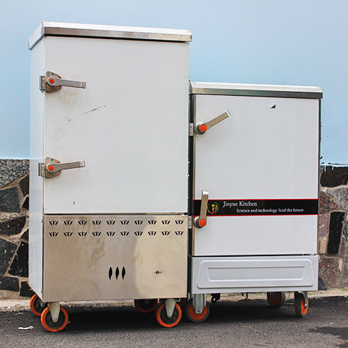 Tủ hấp cơm công nghiệp được sử dụng nhiều tại các bếp ăn, nhà hàng, trường học