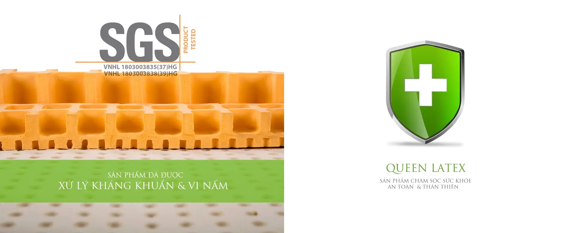 Nệm cao su thiên nhiên QUEEN LATEX UNIQUE PLUS