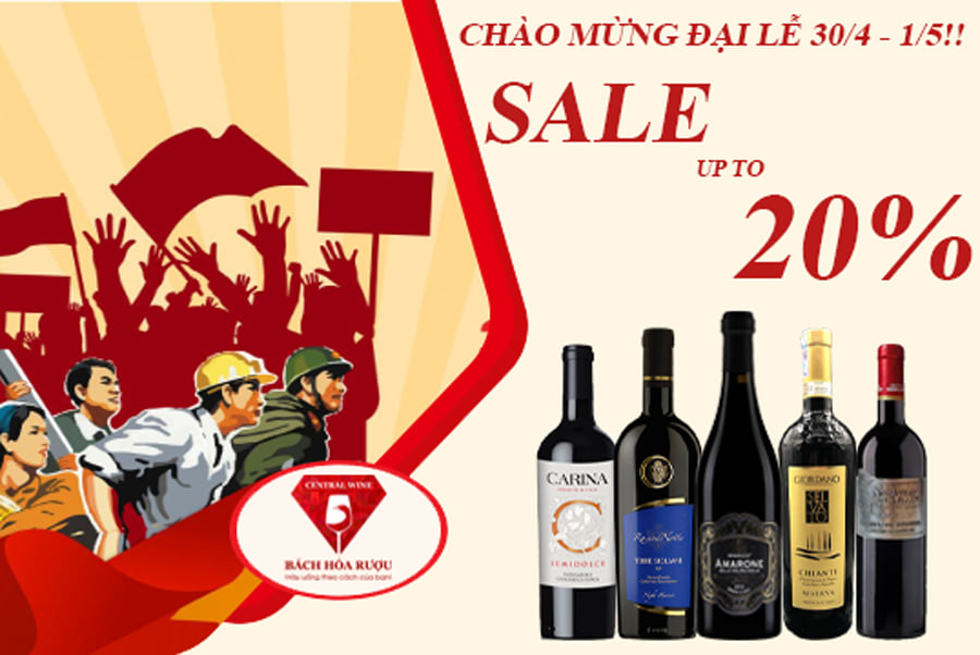 Chào mừng đại lễ 30/04 và 01/05 Bách Hóa Rượu khuyến mãi