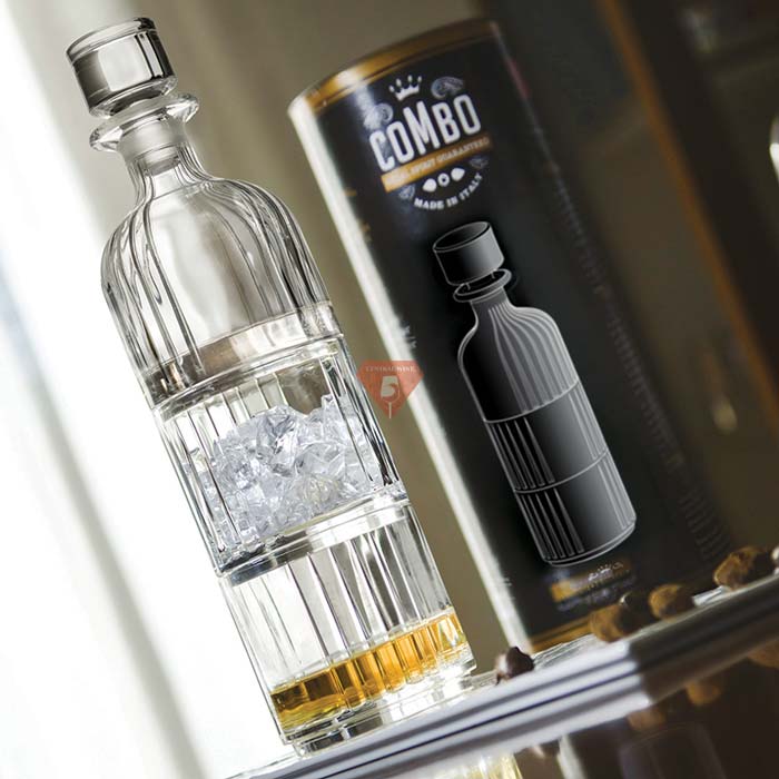 Bộ dụng cụ bình ly decanter Whisky Combo RCR
