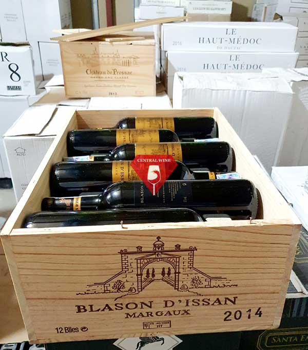 Quy cách thùng Rượu vang Château Blason d'Issan Margaux