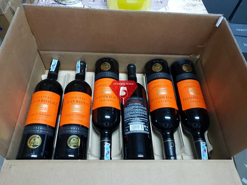 Quy cách thùng rượu vang Chateau cap l'ousteau haut medoc