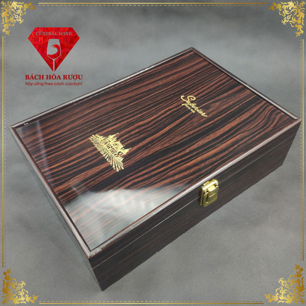 Hộp Quà Rượu Vang Sơn Mài Đôi Superior Tết 2020