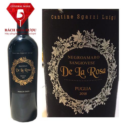 Rượu Vang Ý De la Rosa Negroamaro - Sangiovese