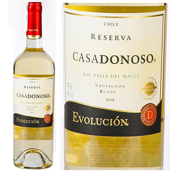 Nhãn của Rượu vang trắng Casadonoso Reserva Sauvignon Blanc