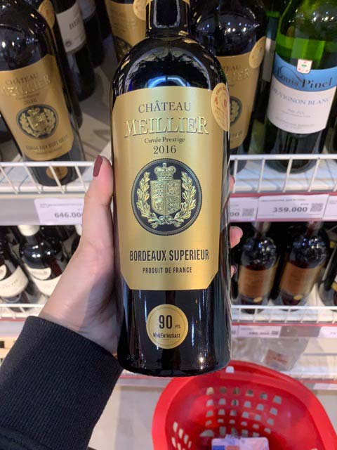 Chateau Meillier bordeaux Superieur được Wine Enthusiast đánh giá 90 điểm