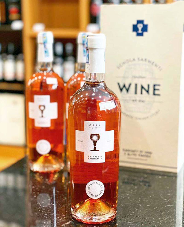 Hộp của Rượu Vang Hồng Opra Negroamaro