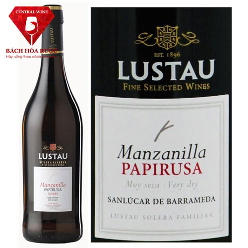 Rượu Vang Lustau Manzanilla Papirusa Sherry