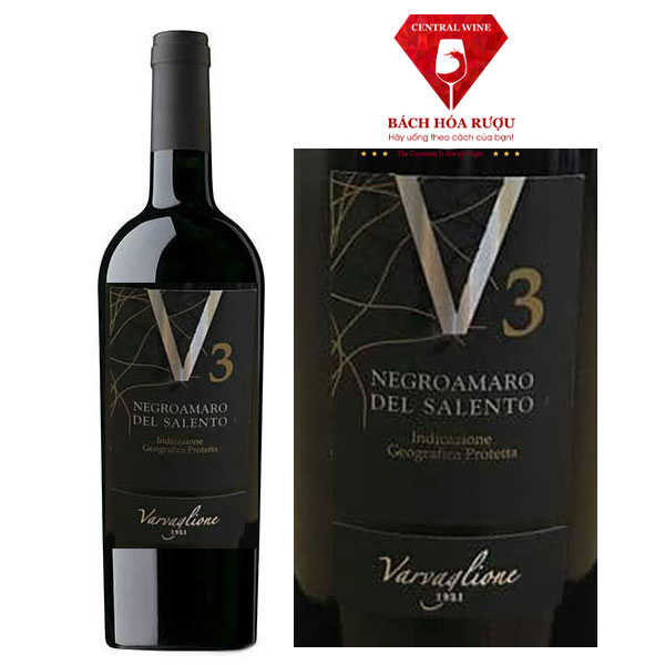 Rượu vang ý v3 Negroamaro del Salento