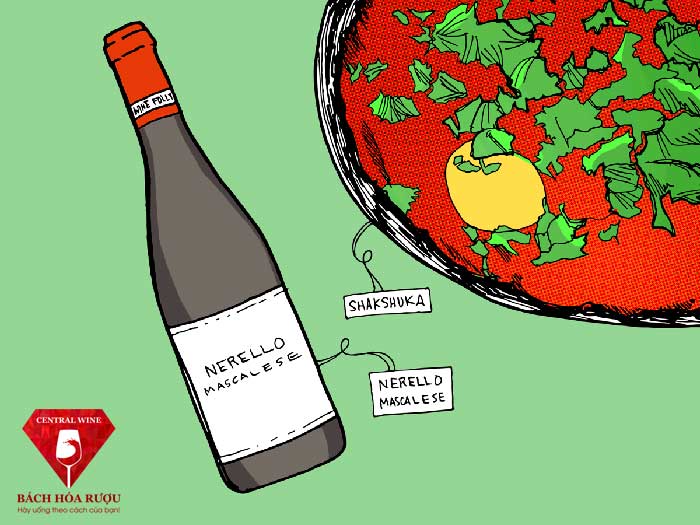 Không phải rượu vang đỏ nào cũng có thể kết hợp được với nước sốt cà chua.
