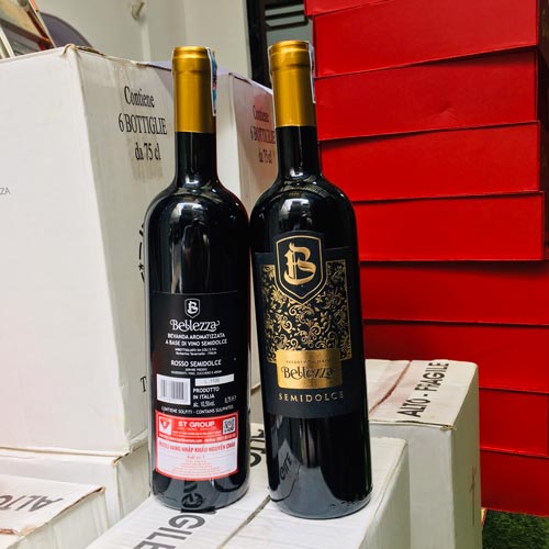 Vang Đỏ Ngọt Bellezza Semidolce