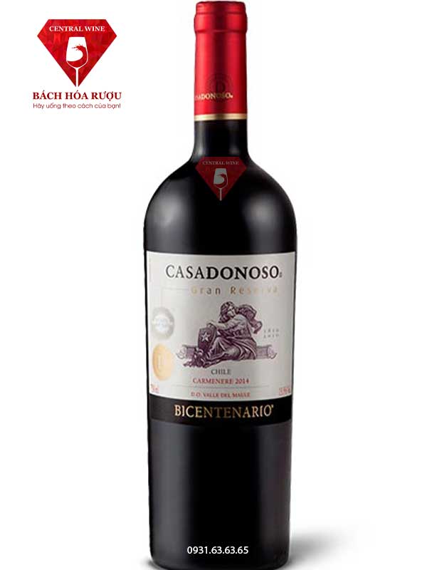 Rượu vang Casadonoso Reserva Carmenere Evolucion niên vụ 2014