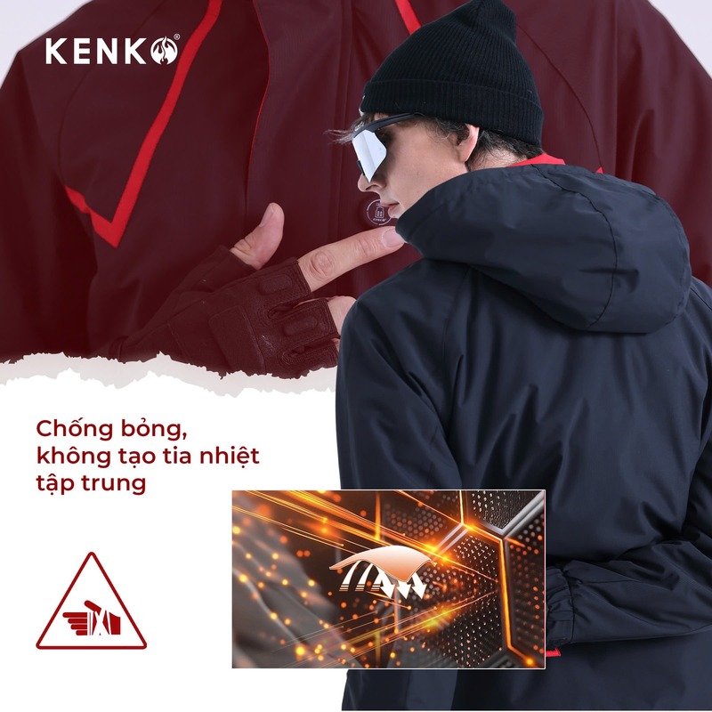 Áo sưởi ấm chính hãng KENKO đã được chứng nhận an toàn