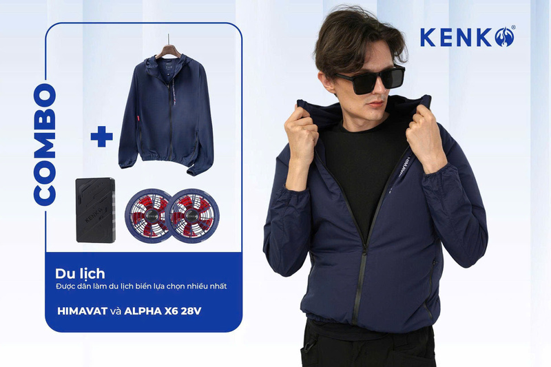 Áo Himavat + Pin quạt Alpha X6 28v