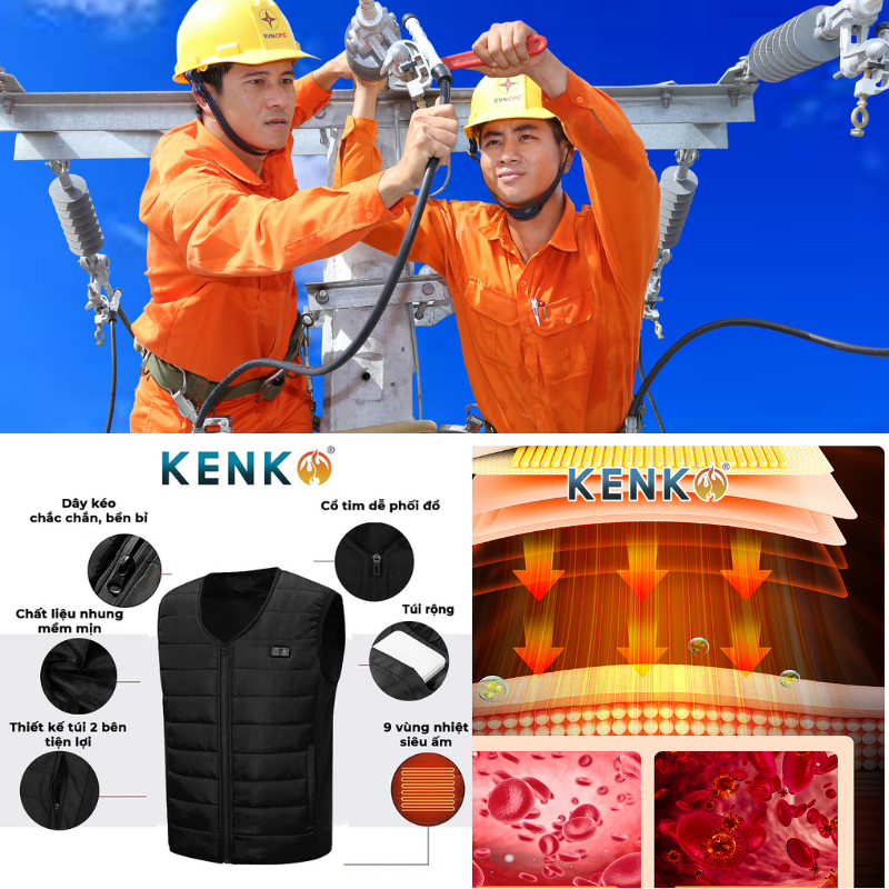 Áo sưởi ấm giúp lưu thông tuần hoàn máu tạo hiệu quả tập trung trong công việc