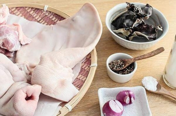 Nguyên liệu làm giò thủ ngon