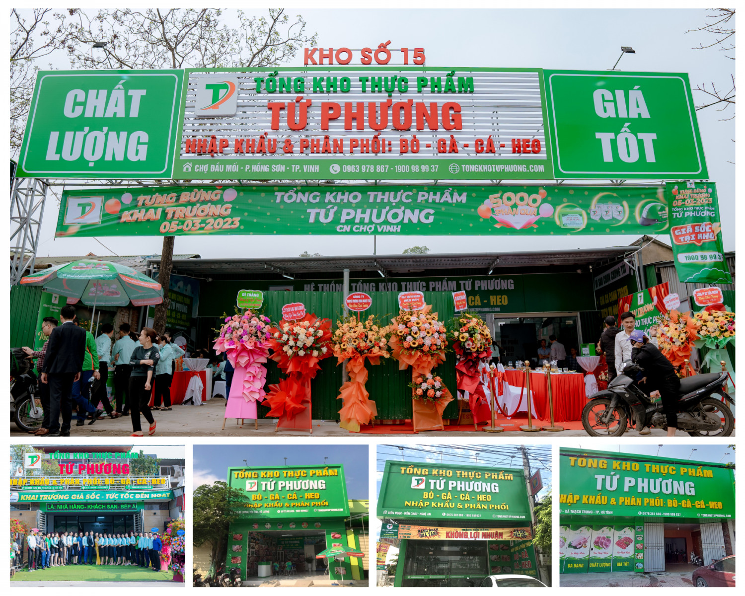 Hệ thống 5 chuỗi tổng kho Thực Phẩm Tứ Phương