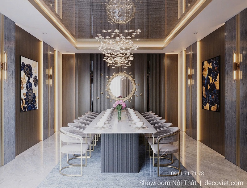 Bàn ăn mặt đá nhập khẩu với vẻ đẹp hiện đại, dễ vệ sinh