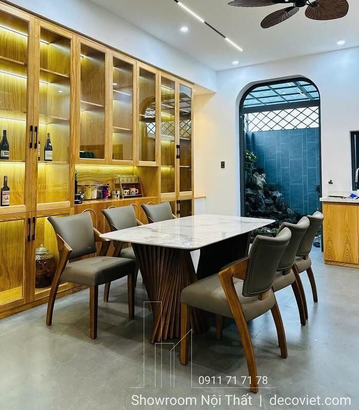 bàn ăn gỗ sồi đẹp nhẹ nhàng, tự nhiên và mức giá hợp lý