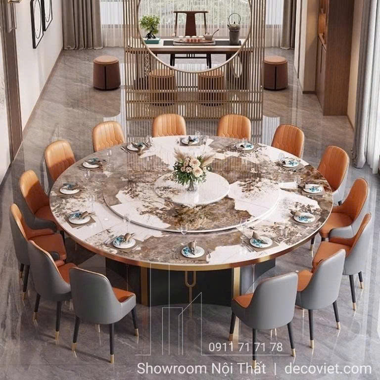 bàn ăn tròn 16 người