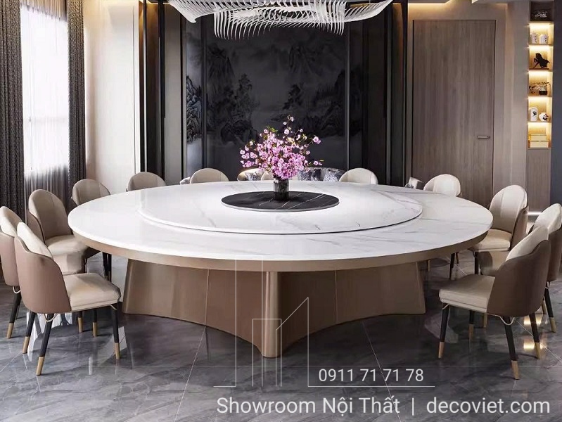 bàn ăn mặt đá 20 người cao cấp, nhập khẩu