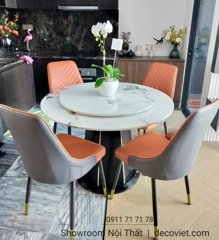 bàn ăn tròn xoay nhỏ gọn