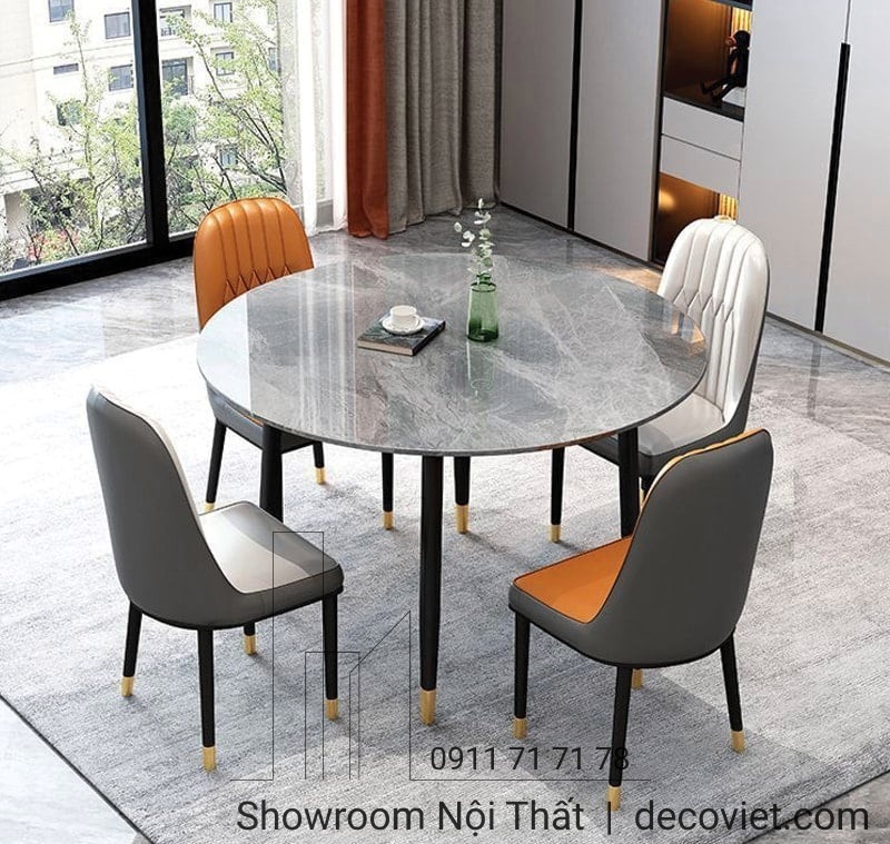 bàn ăn tròn 4 người nhỏ gọn
