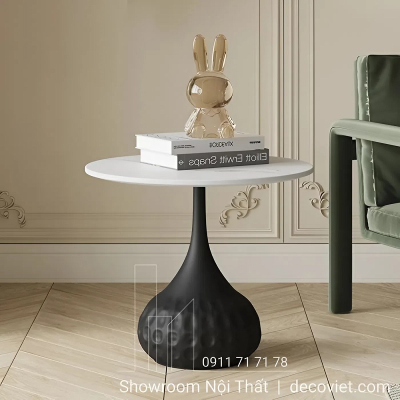 àn tròn decor nghệ thuật giúp không gian thêm điểm nhấn