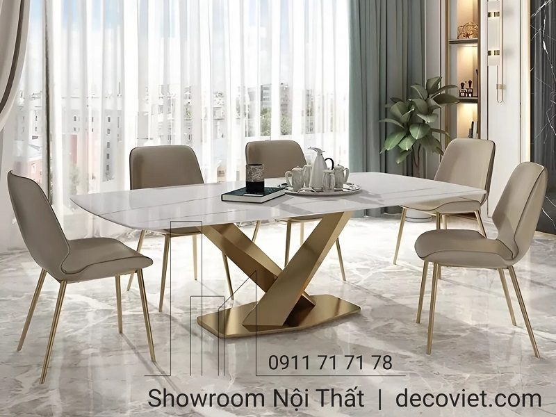 bộ bàn ăn mặt đá giá rẻ