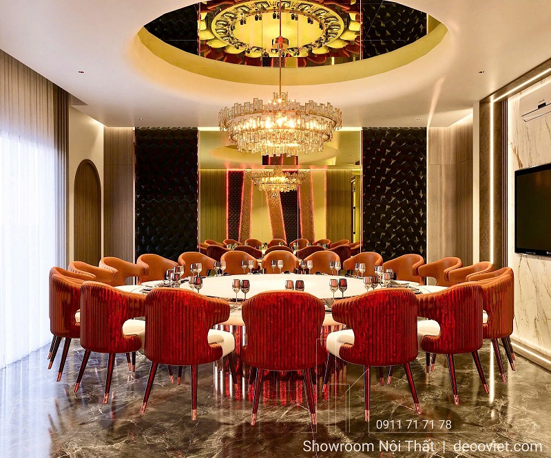 bàn ăn tròn xoay mặt đá thiết kế sang trọng, hiện đại cho mọi không gian